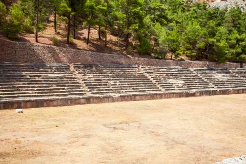 The stadium, delphi, greece Stock Photos
