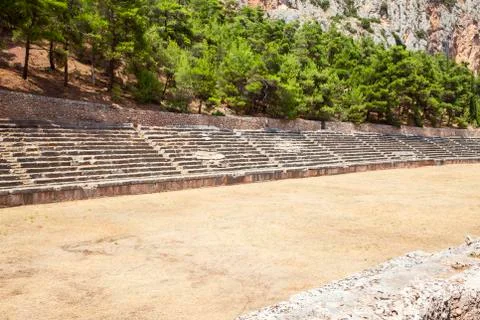 The stadium, delphi, greece Stock Photos