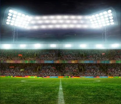 Stadium with fans Stock Photos