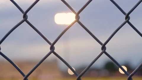 Stadium Fence with Light Video stock 122226234