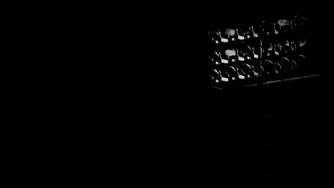 Stadium flood lights turned off on a black background 3d render illustration Stock Illustration
