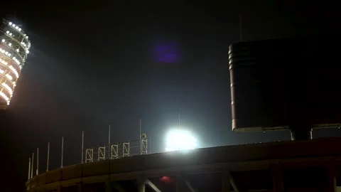 Stadium with floodlights Stock-Footage 256905937