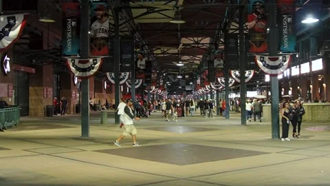 Stadium Front Gate at Night Stock Footage 279042043