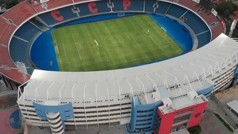 Stadium General Pablo Rojas, Football club Cerro Porteno (Asuncion, Paraguay) Stock Footage 117462353