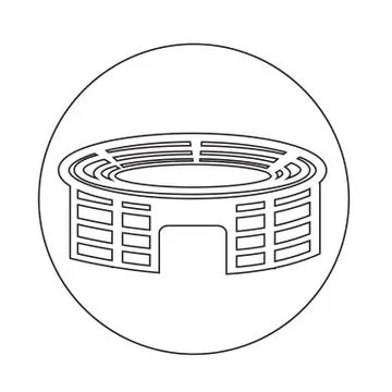 Stadium  icon Stock Illustration