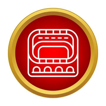 Stadium icon representing an arena for playing sports Stock Illustration