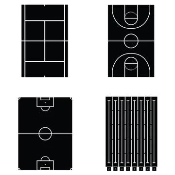 Stadium icon set Stock Illustration