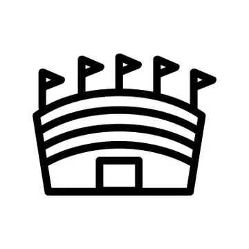 Stadium icon vector. Isolated contour symbol illustration Stock-Illustration