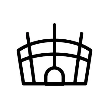 Stadium icon vector. Isolated contour symbol illustration Stock Illustration