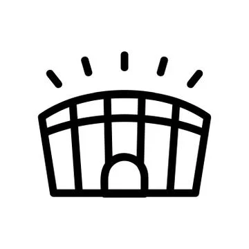 Stadium icon vector. Isolated contour symbol illustration 스톡 일러스트