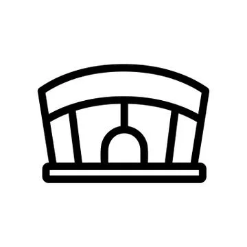 Stadium icon vector. Isolated contour symbol illustration Illustrazione stock