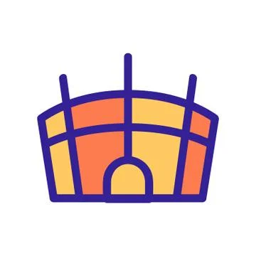 Stadium icon vector. Isolated contour symbol illustration Stock Illustration