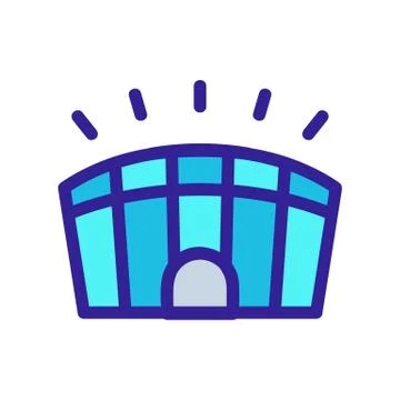 Stadium icon vector. Isolated contour symbol illustration Stock Illustration