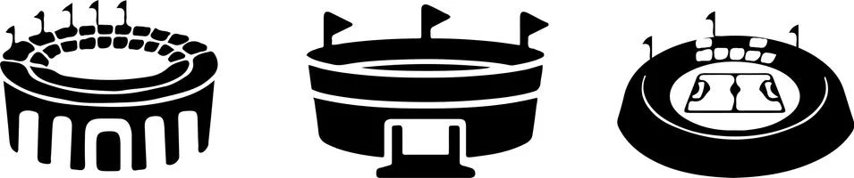Stadium icon on white background Stock Illustration