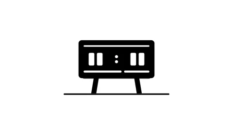 Stadium Infrastructure Equipment Icons Loop Vídeo Stock 334763112