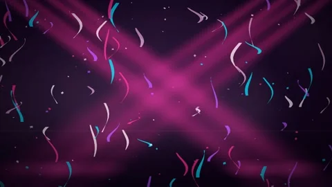 Stadium-light-beams-confetti-party-crossfire-alt-synth-magenta-loop-9808 스톡 동영상 343642367