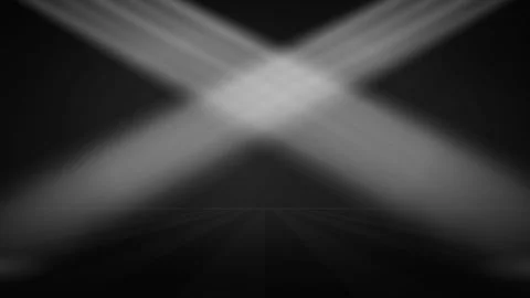 Stadium light beams crossfire pinch mono white loop 9724 seamless loop Stock Footage 342314538