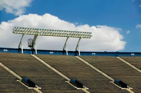 Stadium Lights and a Cloud Stock Photos
