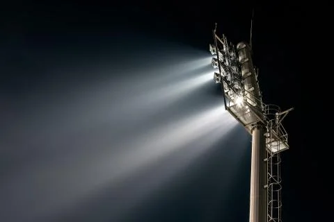 Stadium lights from behind 스톡 사진