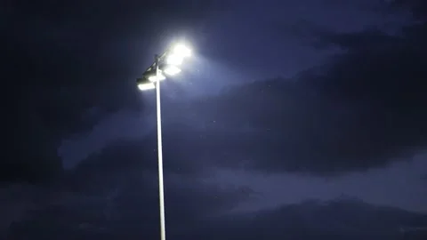 Stadium lights from a distance Stock Footage 237114963