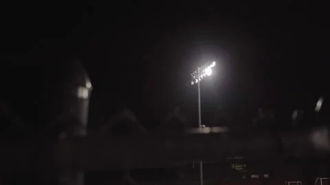 Stadium Lights Dolly Shot 4K Stock Footage 141012978