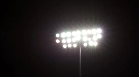 Stadium Lights on field Stock Footage