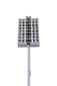 Stadium lights, isolated on white background Foto stock