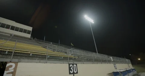 Stadium Lights at Night Stock-Footage 95696047