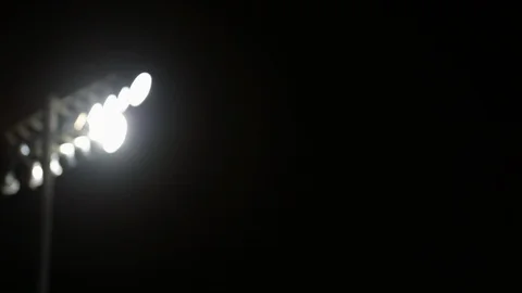 Stadium Lights at Night Stock Footage 118713152