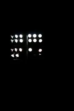 Stadium lights at night Stock Photos