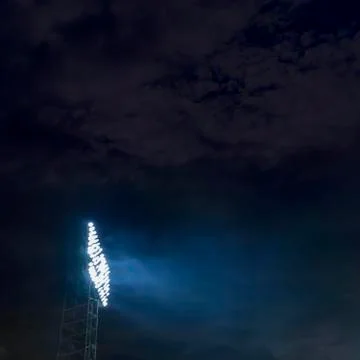 Stadium Lights At Night Foto stock