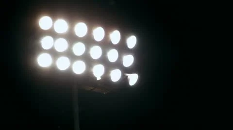 Stadium Lights at Night with Pollen Vidéo 22408161