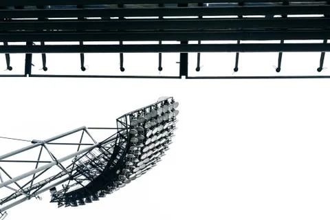 Stadium lights at olympic parc in munich Stock Photos