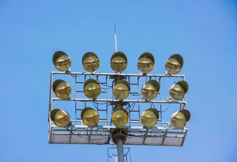 Stadium lights Stock Photos