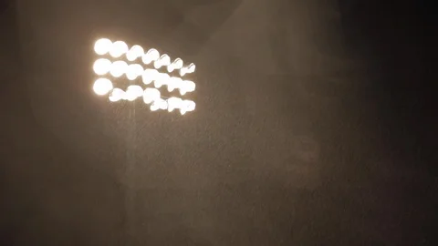 Stadium Lights on a Rainy Night Stock Footage 102573868