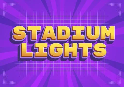 Stadium lights retro text background 스톡 일러스트