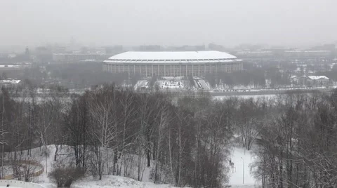 Stadium Luzniki at Moscow Stock Footage 59796619