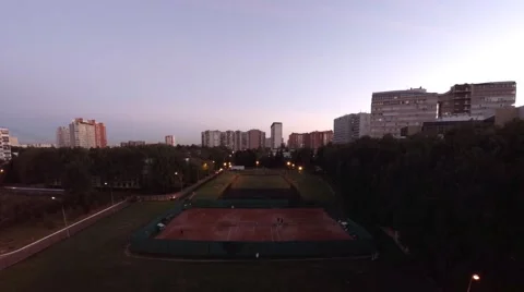 Stadium at night Stock Footage 64945163