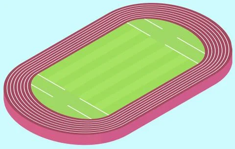 Stadium for olympic games flat image Stock Illustration