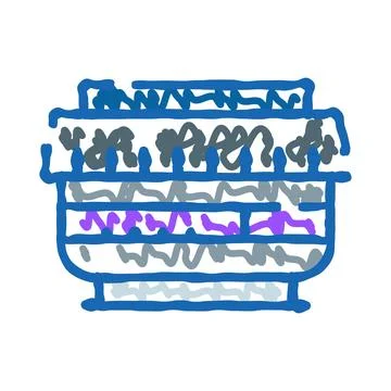 Stadium or arena structure doodle icon illustration Stock Illustration