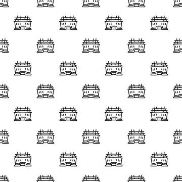 Stadium pattern creating a seamless sport arena background Stockillustratie