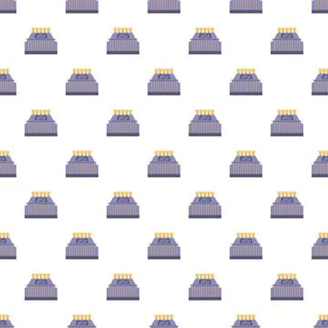 Stadium pattern repeating structure with yellow lights Stock Illustration