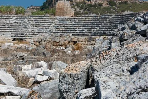 The stadium of Perge. Stock Photos