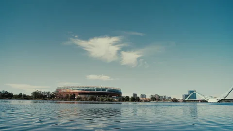 Stadium in Perth, bridge Stock Footage 242285622