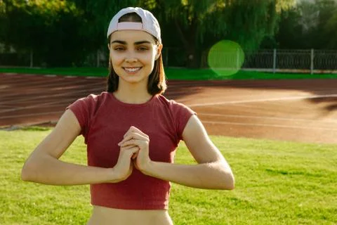 At the stadium Stock Photos