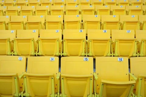 Stadium seats Stock Photos