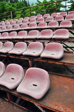 Stadium seats Stock Photos