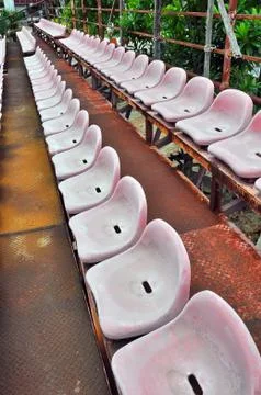Stadium seats Stock Photos