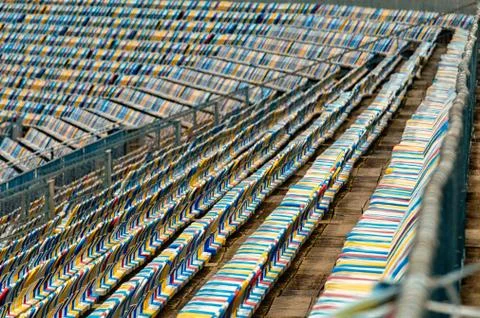 Stadium seats Stock Photos