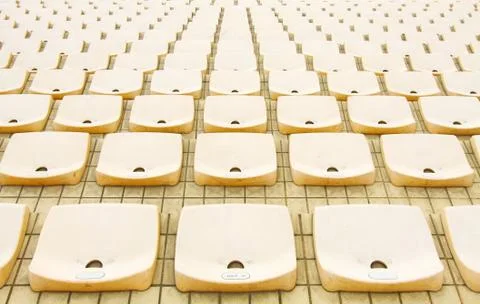 Stadium seats Stock Photos